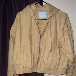 Celebrity Pink Tan Hooded Zip-Up Sweatshirt